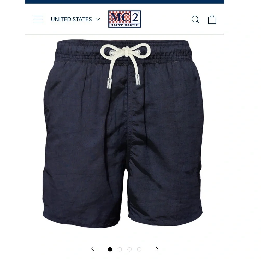 MC2 Saint Barth Gustavia linen shorts navy